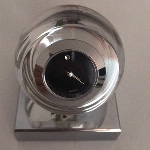 Movado crystal desk clock.